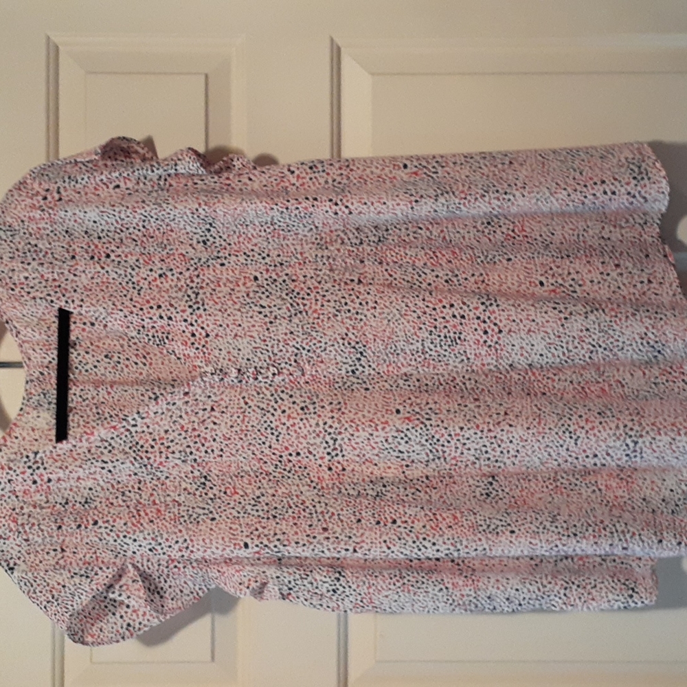 Torrid Pink and Black Patterned Blouse